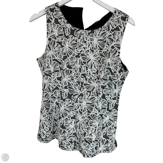 Top Sleeveless By Anthropologie In Black & White, Size: L