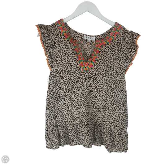 Top Short Sleeve By Thml In Animal Print, Size: S