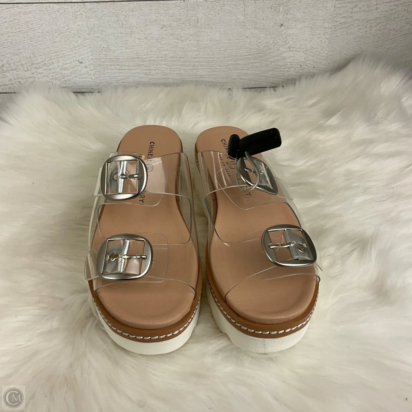 Sandals Heels Platform By Chinese Laundry In White, Size: 5.5