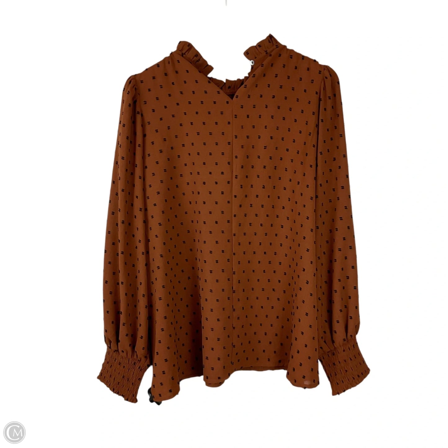 Top Long Sleeve By Jodifl In Brown, Size: L