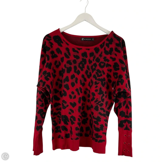 Top Long Sleeve By New York And Co In Red, Size: M