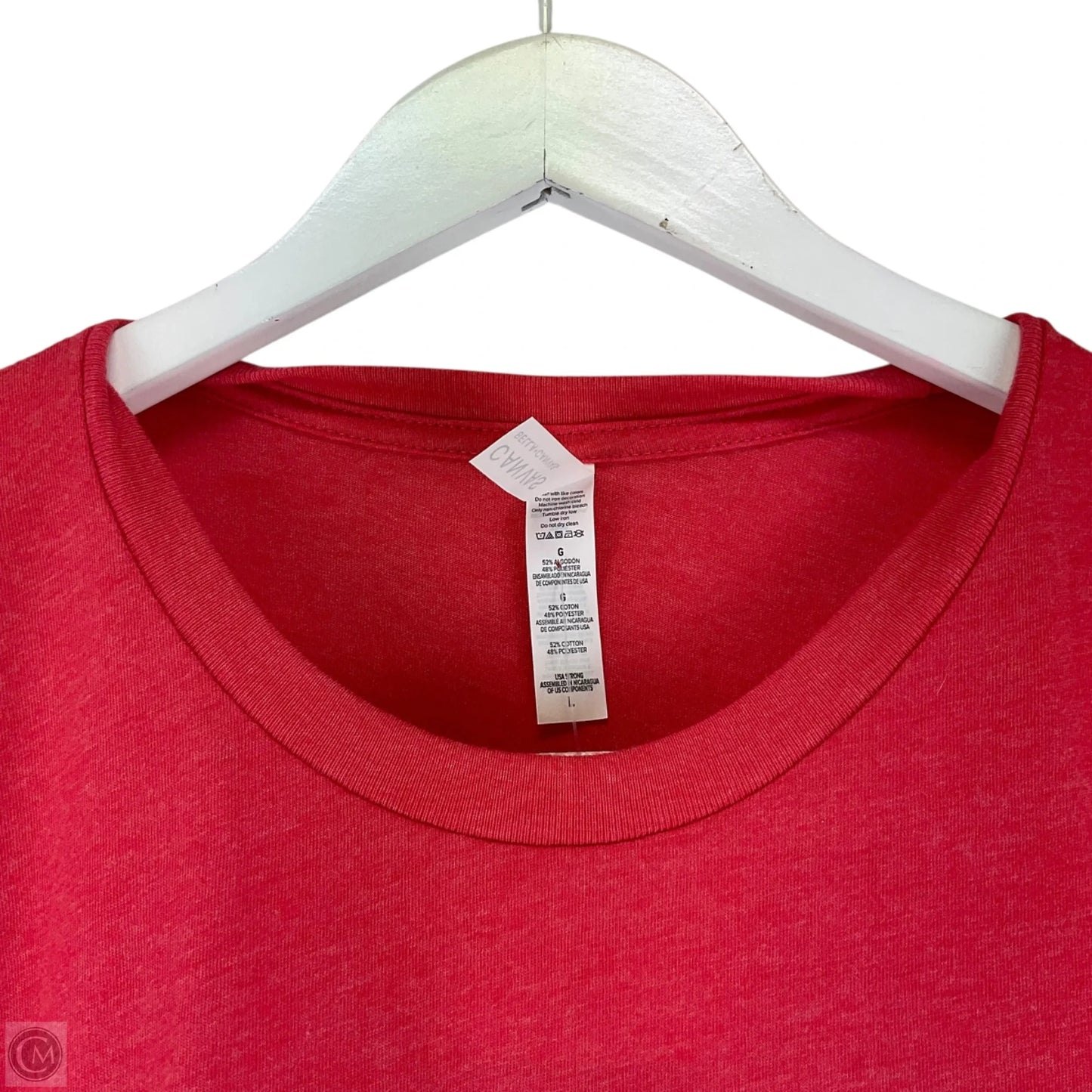 Top Short Sleeve Basic By Bella + Canvas In Red, Size: L