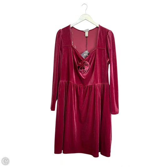 Dress Casual Short By Ava & Viv In Red, Size: 1x