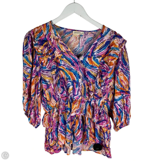 Top Long Sleeve By Clothes Mentor In Multi-colored, Size: M