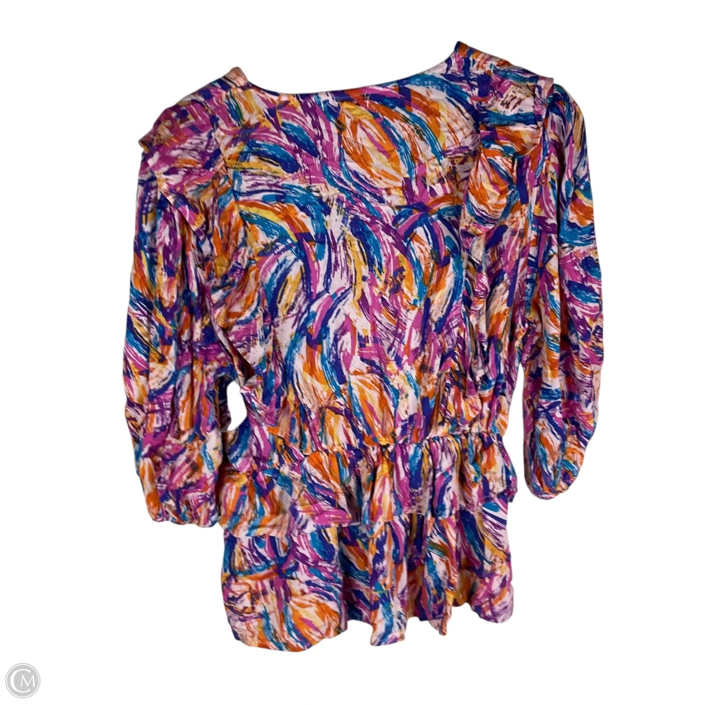 Top Long Sleeve By Clothes Mentor In Multi-colored, Size: M