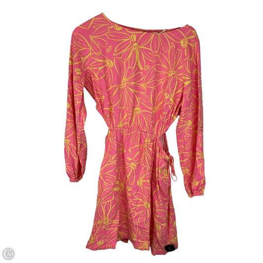 Dress Casual Short By Universal Thread In Pink & Yellow, Size: M