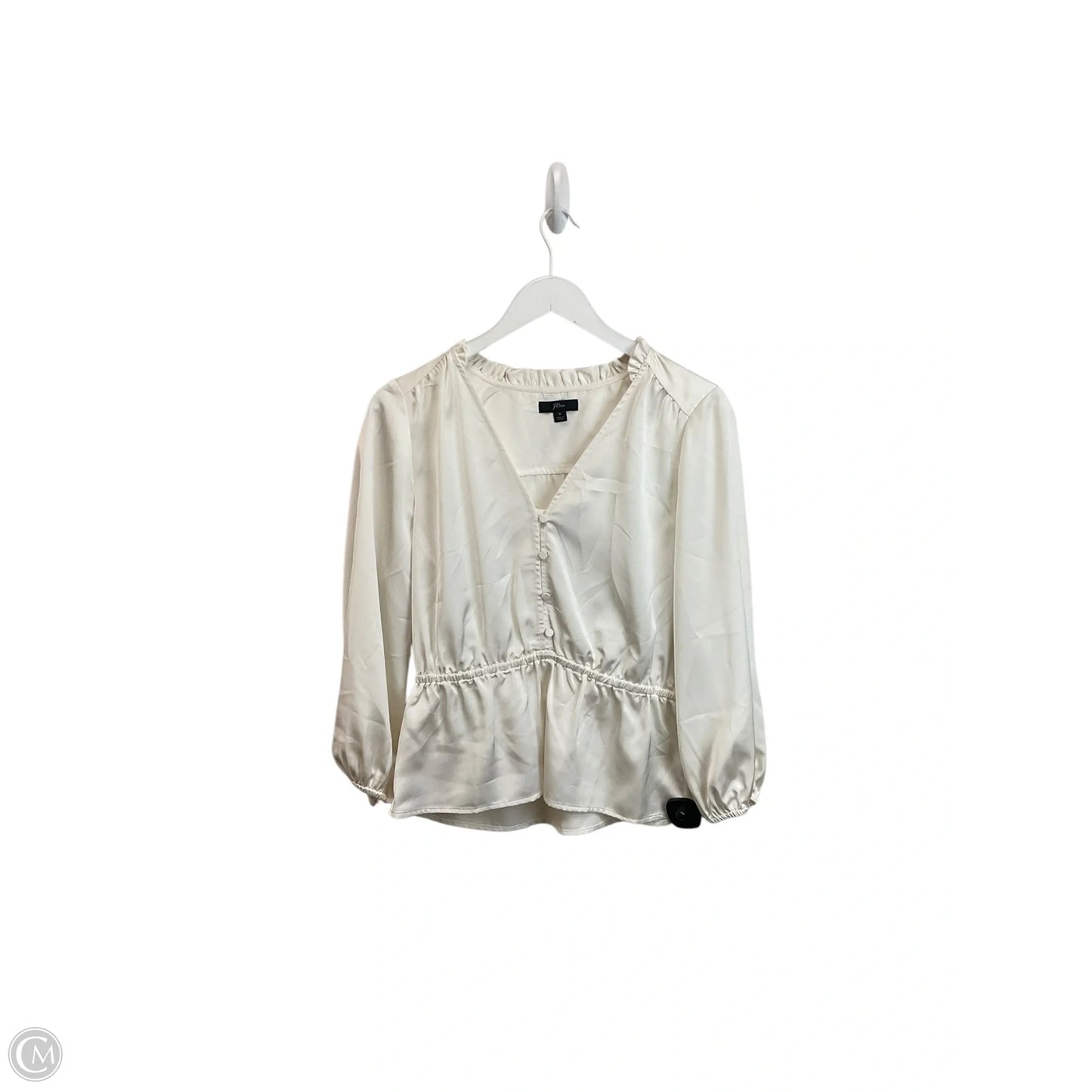 Top Long Sleeve By J. Crew In Cream, Size: M