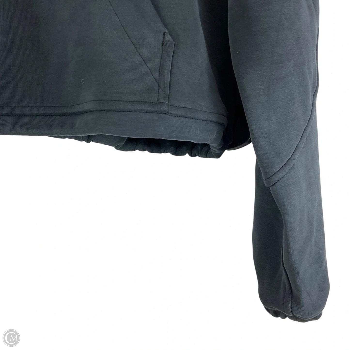 Athletic Top Long Sleeve Collar By Lululemon In Grey, Size: S