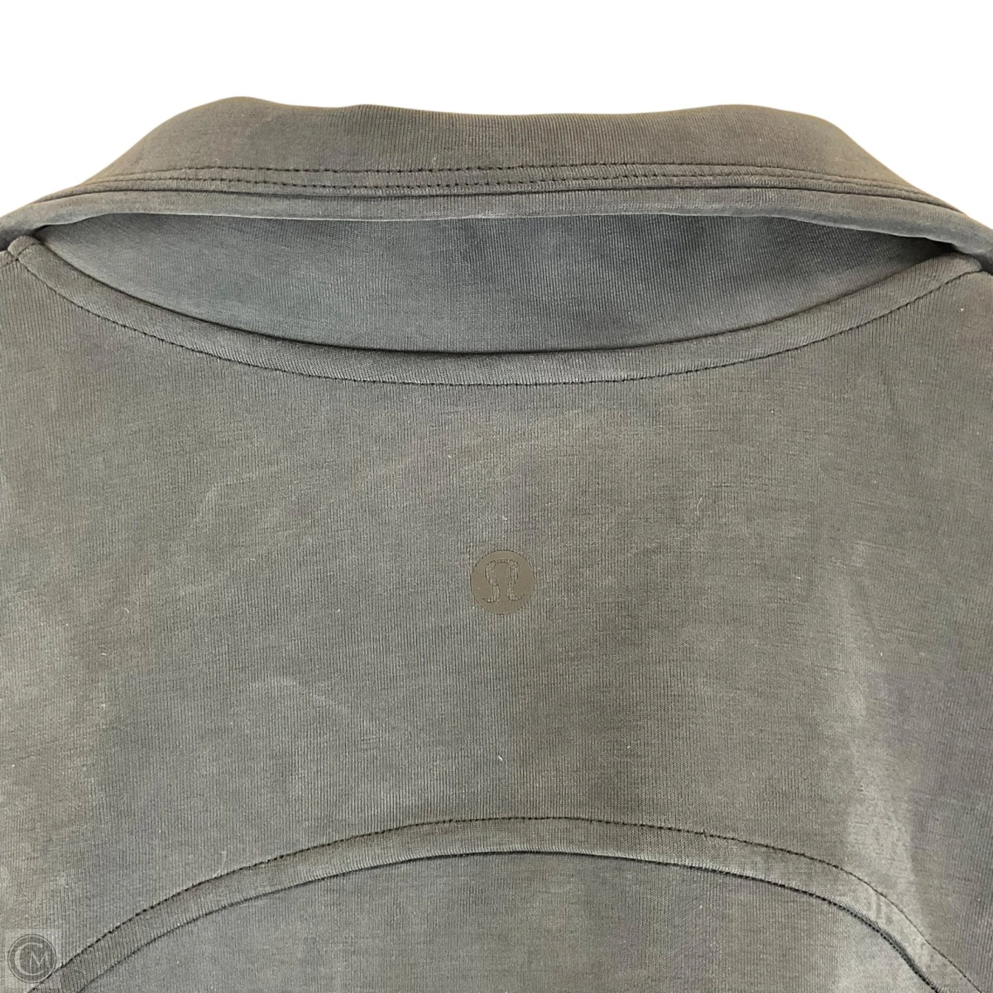 Athletic Top Long Sleeve Collar By Lululemon In Grey, Size: S