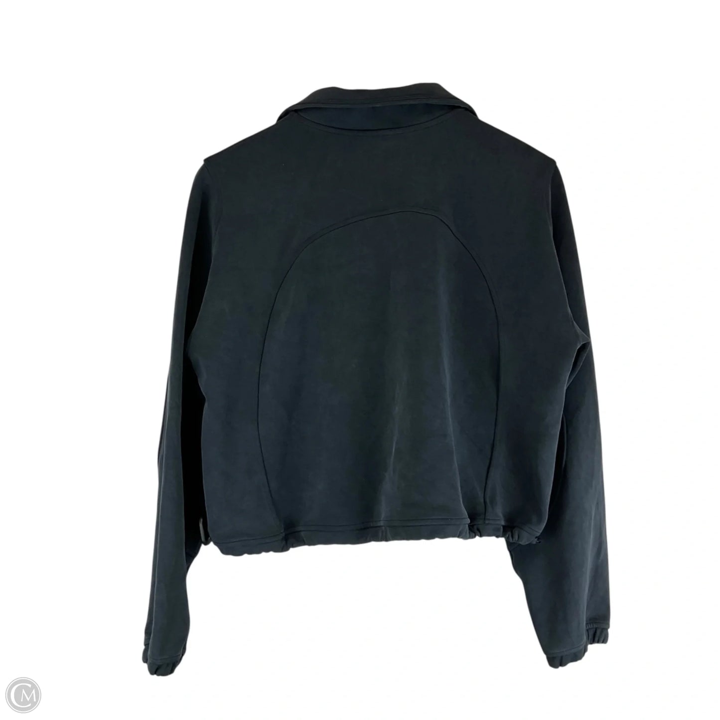 Athletic Top Long Sleeve Collar By Lululemon In Grey, Size: S