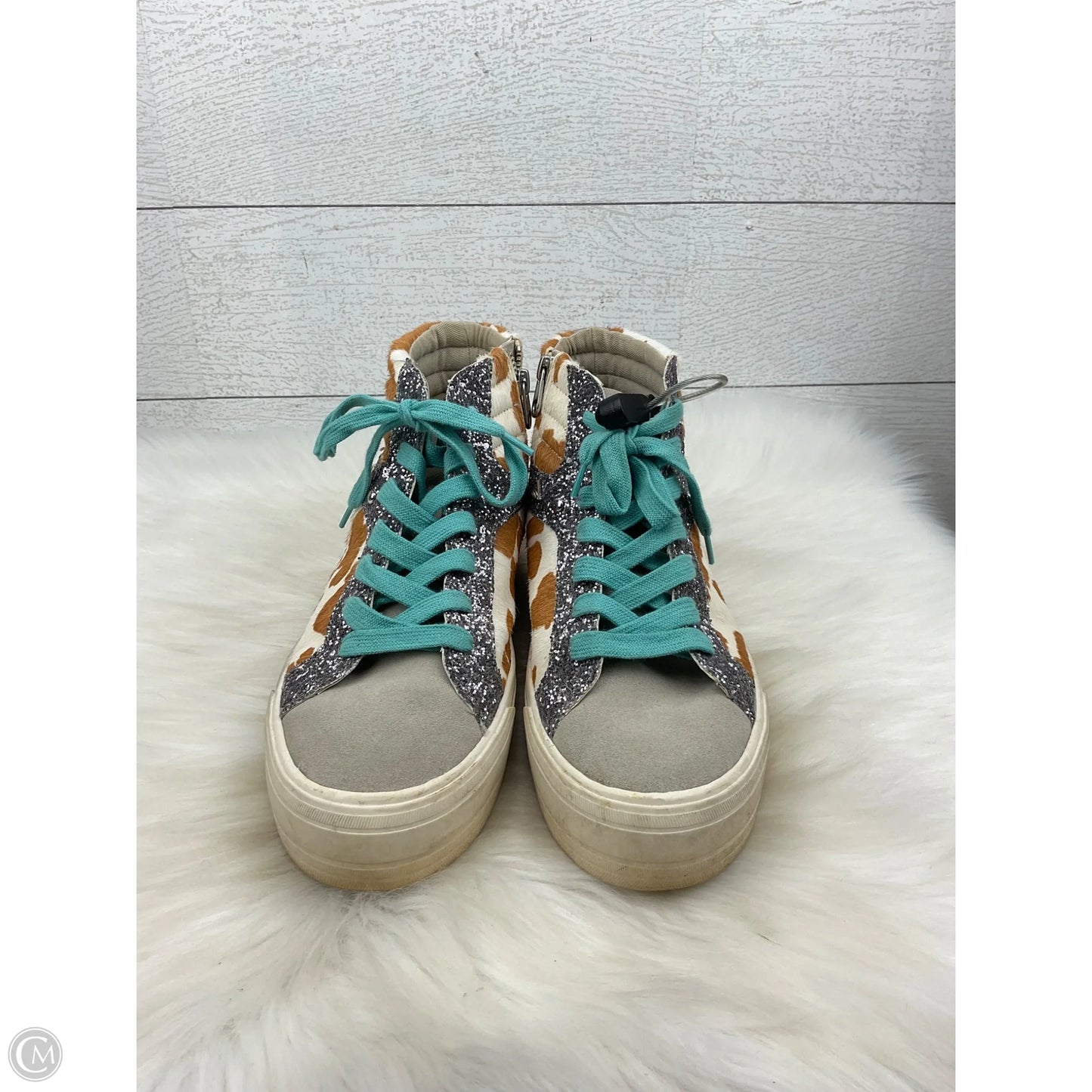 Shoes Sneakers By Gianni Bini In Animal Print, Size: 8.5