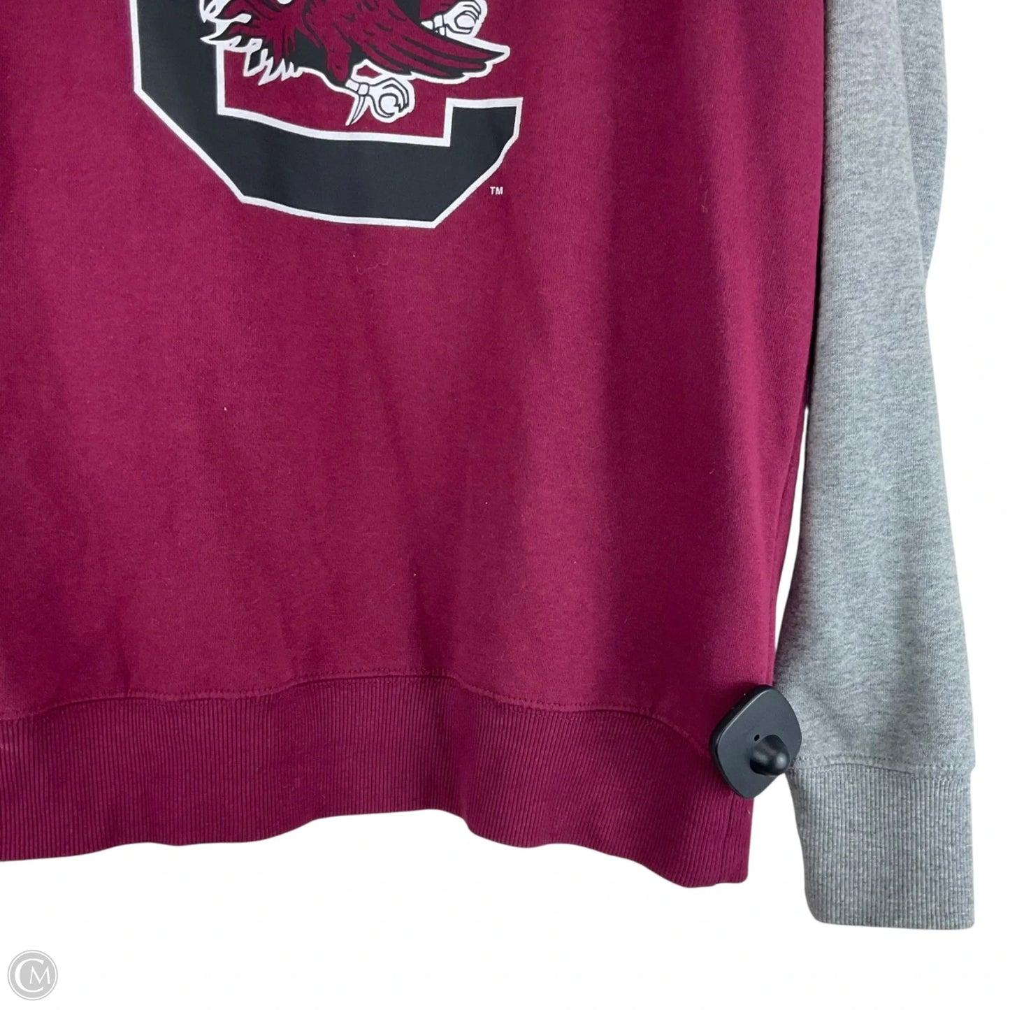 Sweatshirt Collar By Colosseum In Grey & Red, Size: M