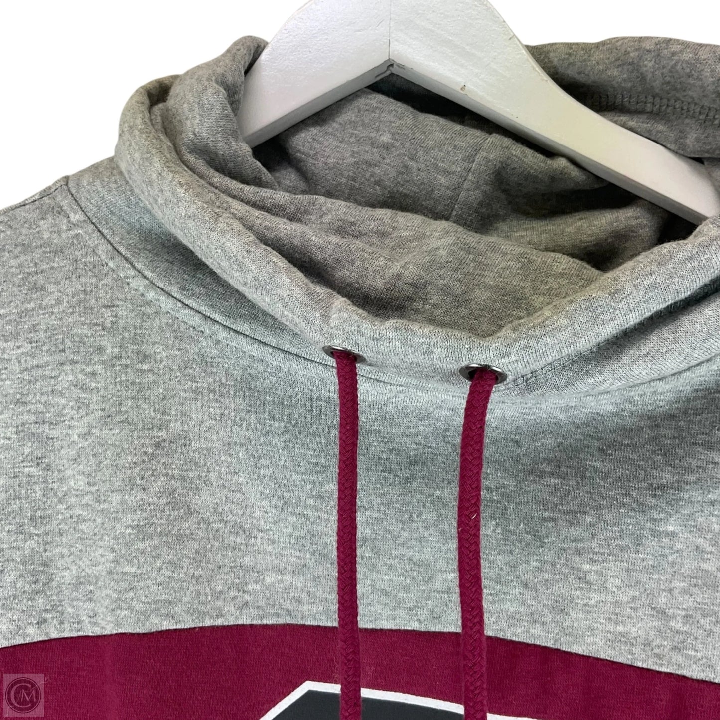 Sweatshirt Collar By Colosseum In Grey & Red, Size: M