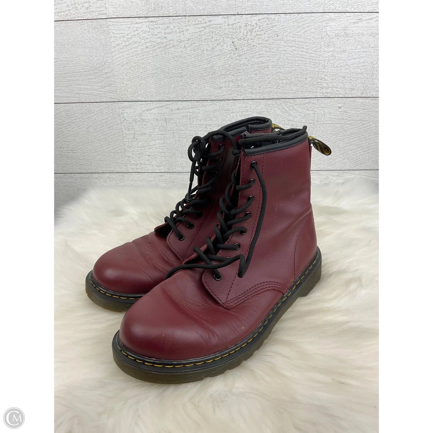 Boots Ankle Heels By Clothes Mentor In Red, Size: 6