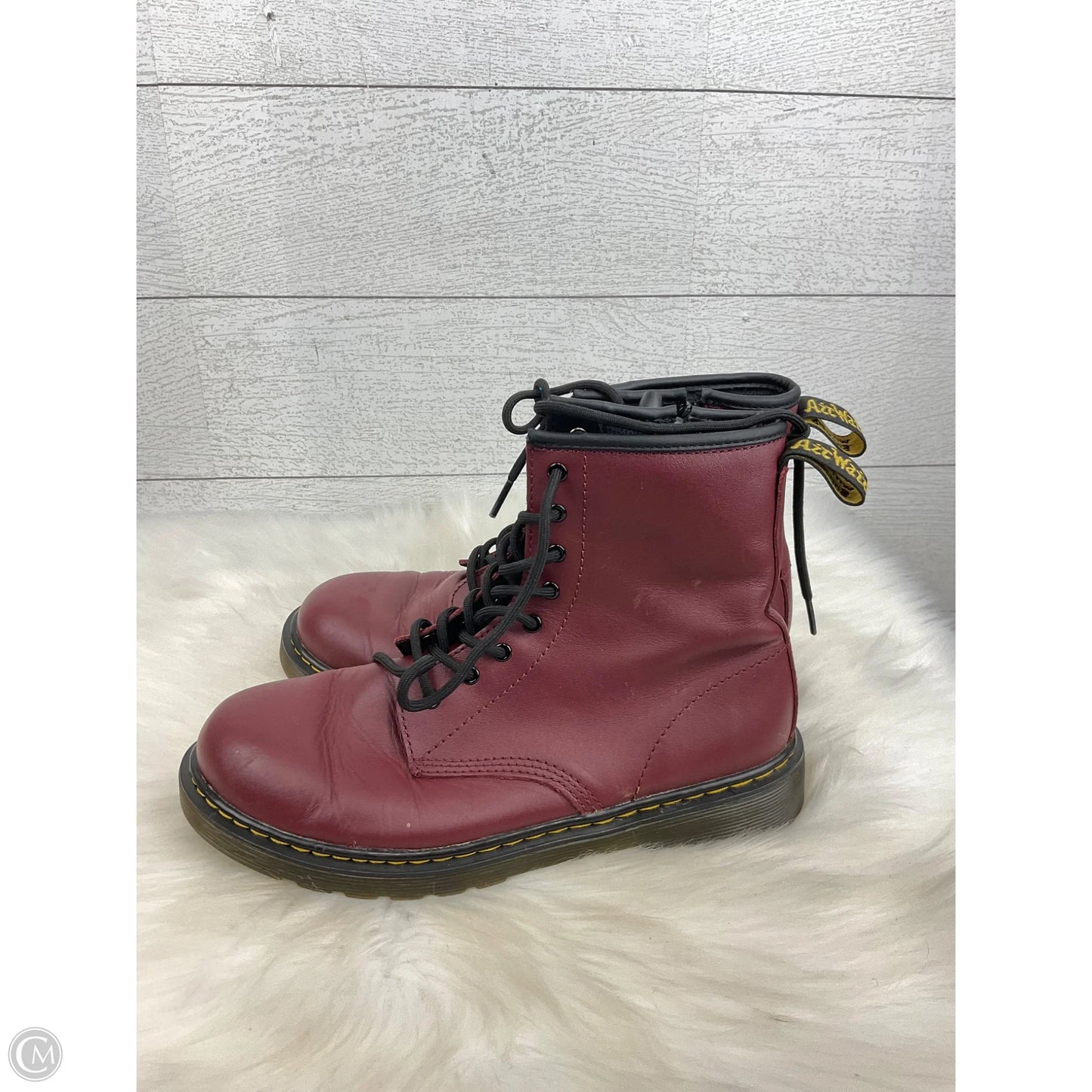 Boots Ankle Heels By Clothes Mentor In Red, Size: 6