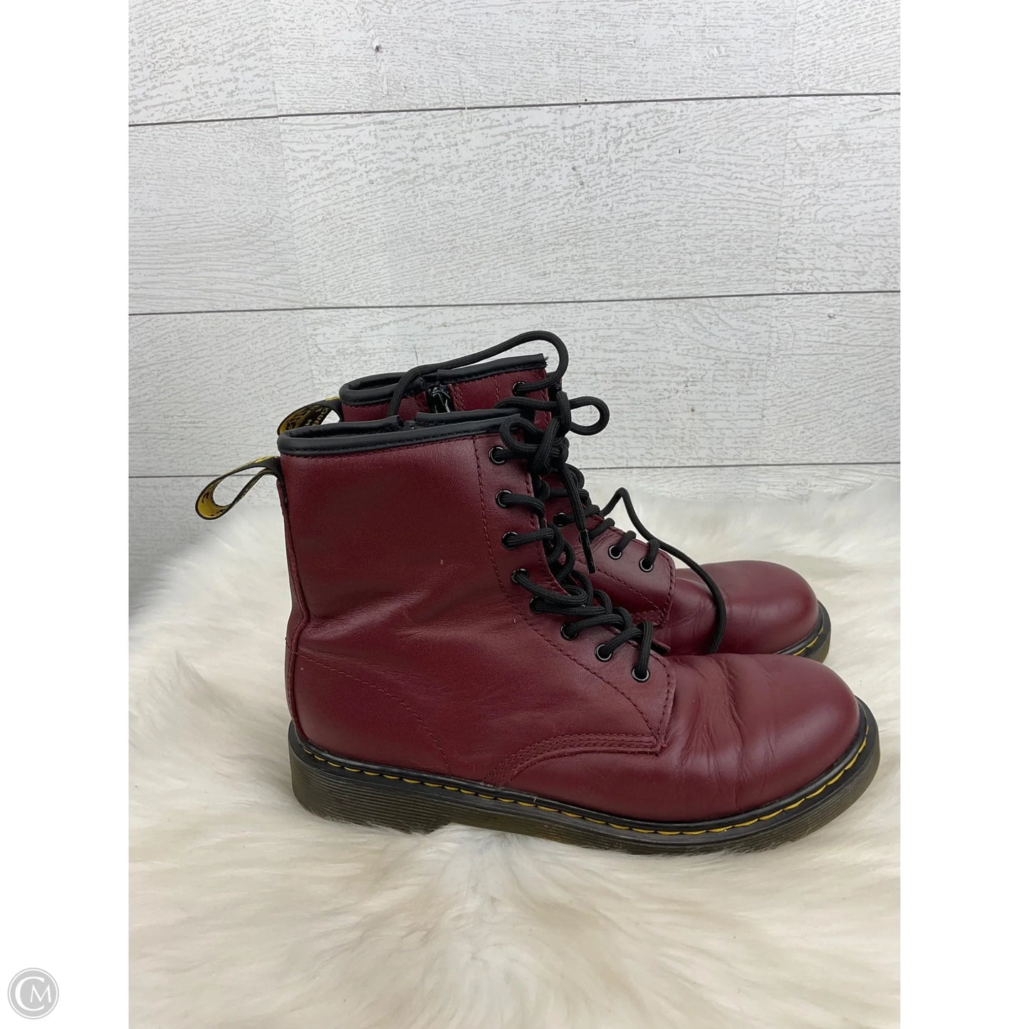 Boots Ankle Heels By Clothes Mentor In Red, Size: 6