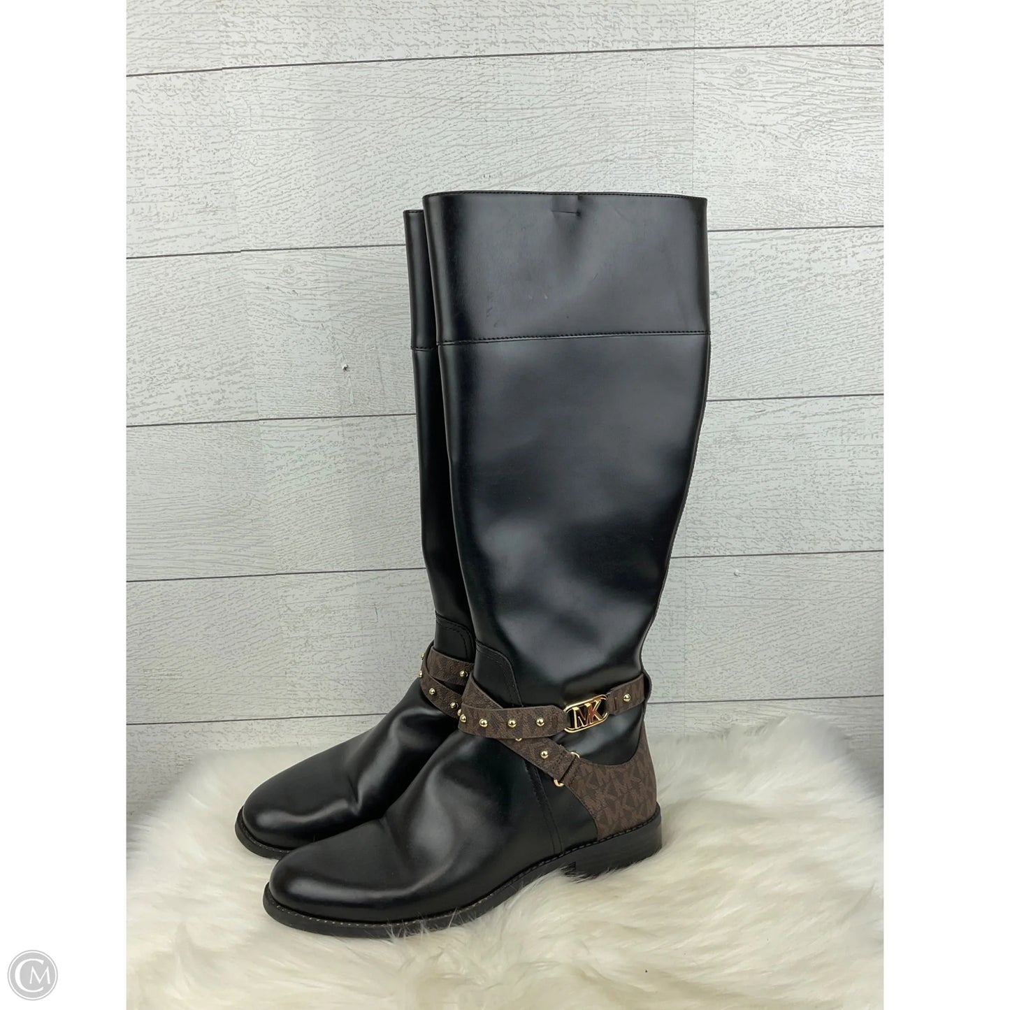 Boots Designer By Michael Kors In Black, Size: 9