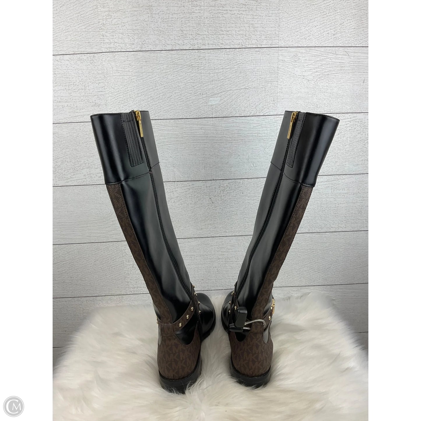 Boots Designer By Michael Kors In Black, Size: 9