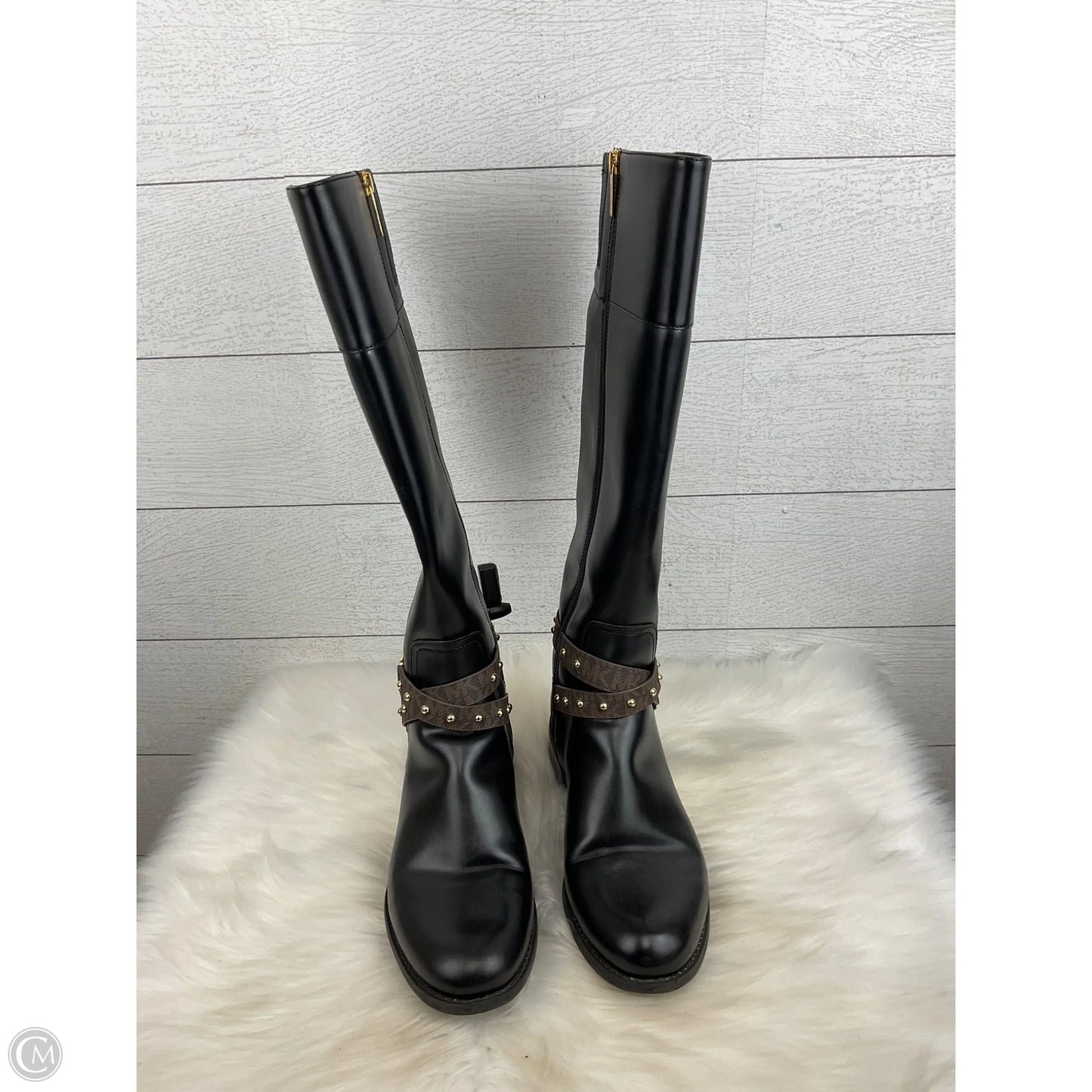 Boots Designer By Michael Kors In Black, Size: 9