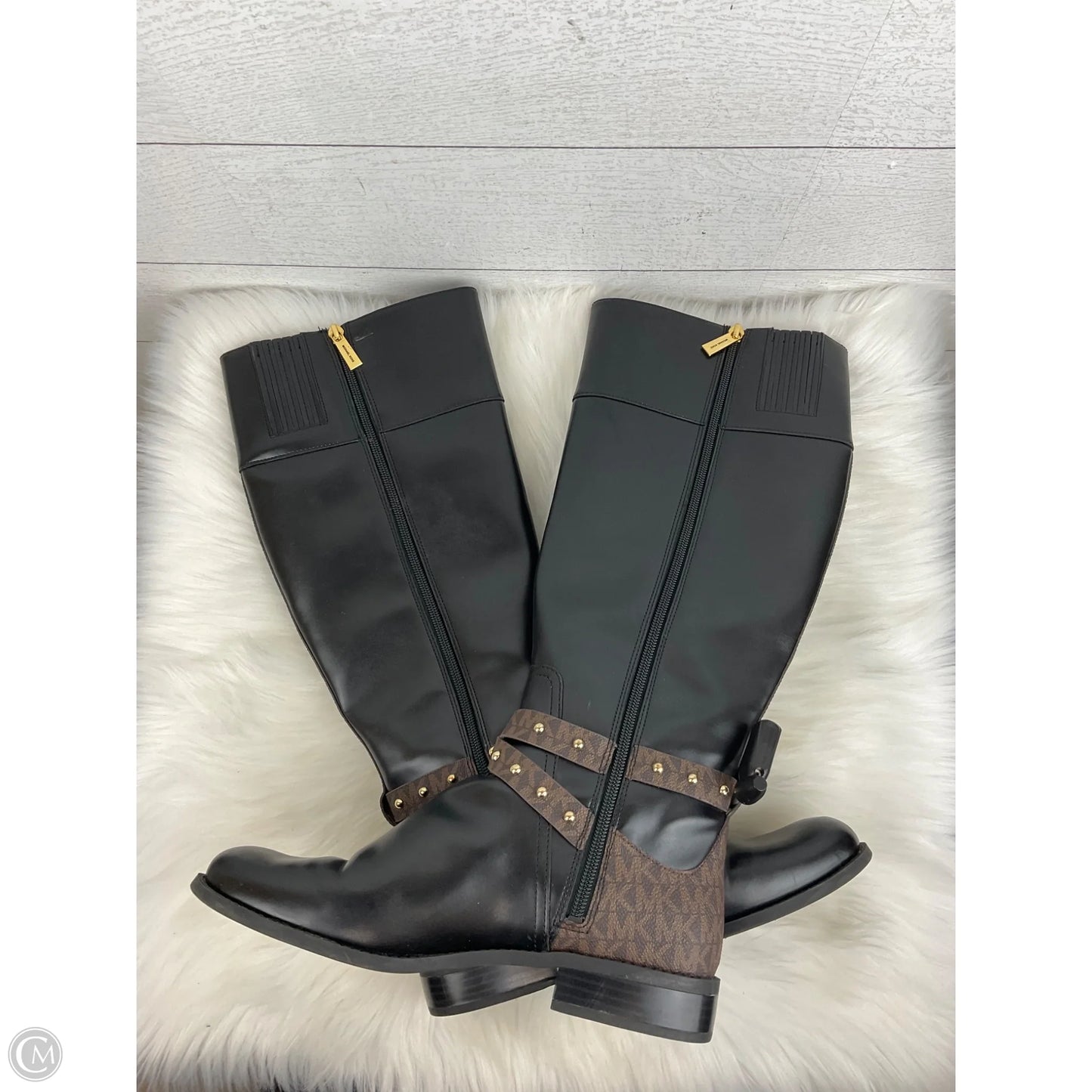 Boots Designer By Michael Kors In Black, Size: 9
