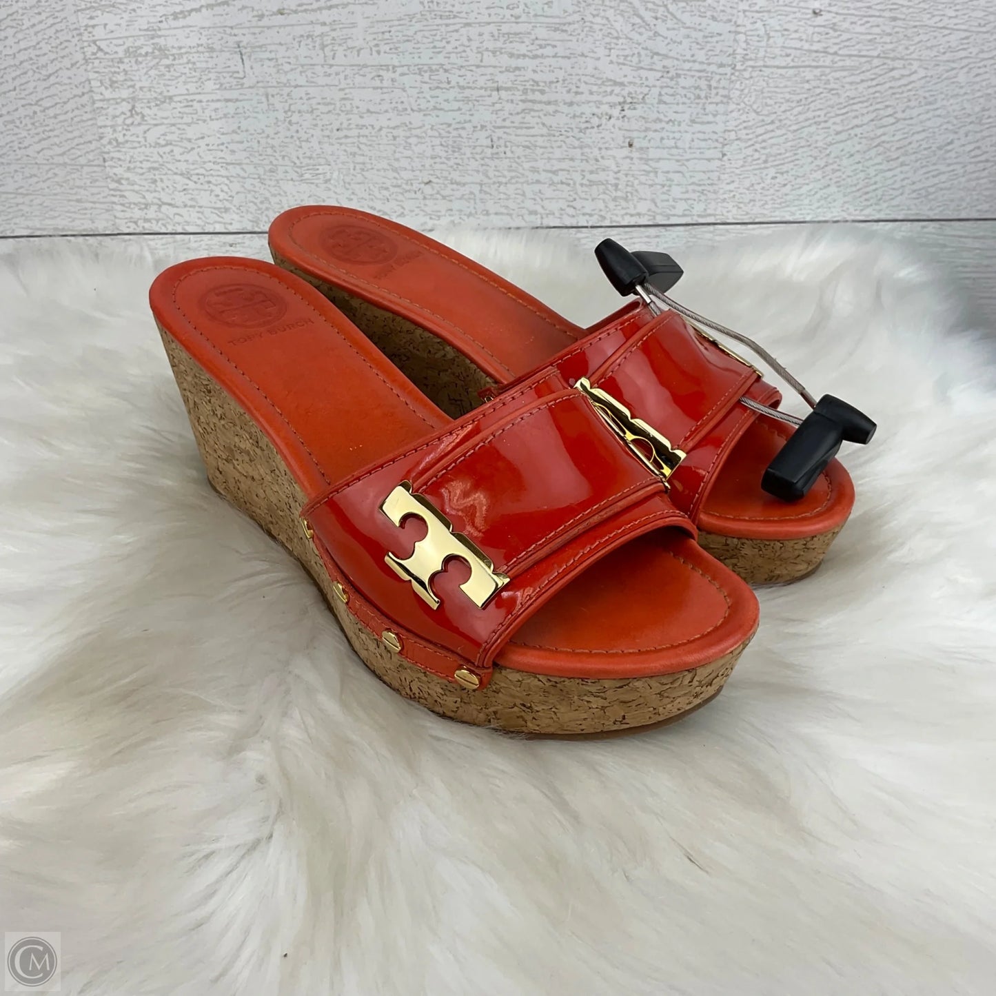Sandals Designer By Tory Burch In Orange, Size: 9