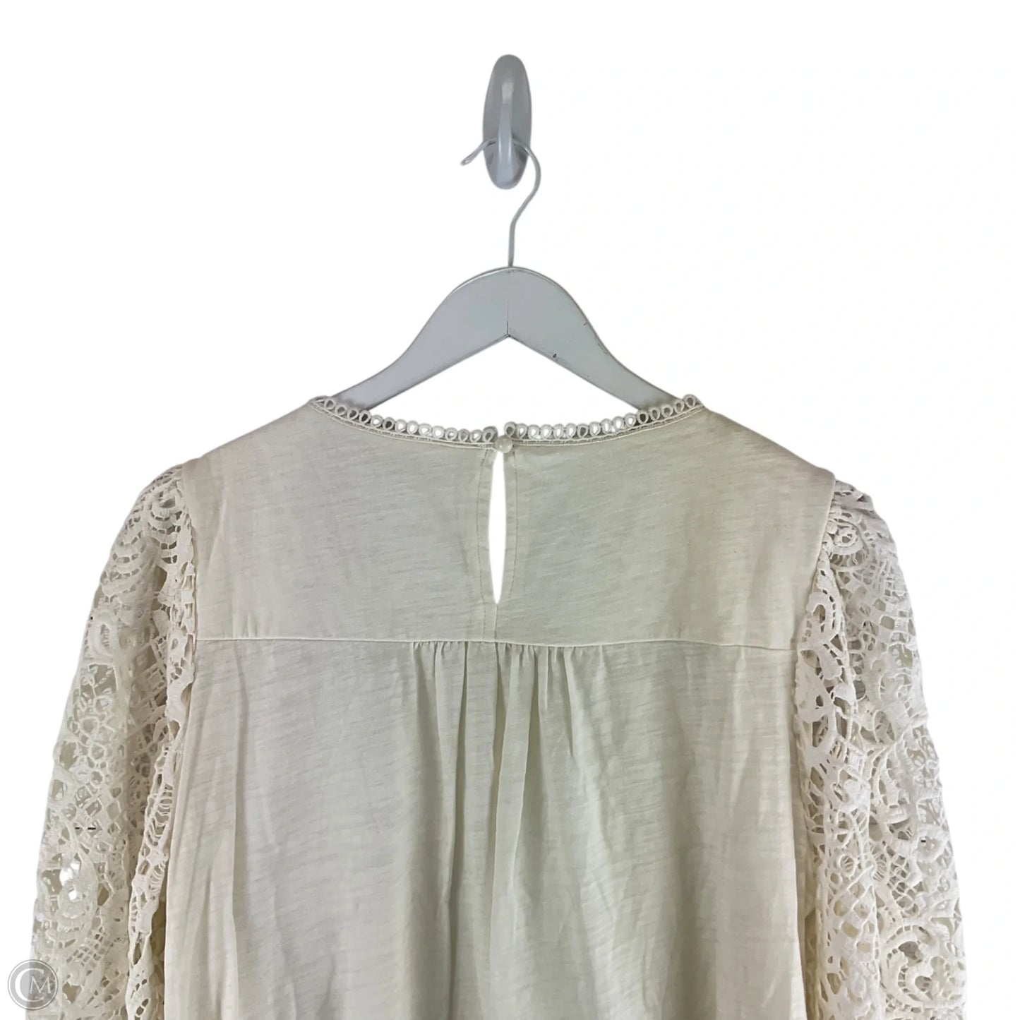 Top Short Sleeve By Eri + Ali In Cream, Size: Xl