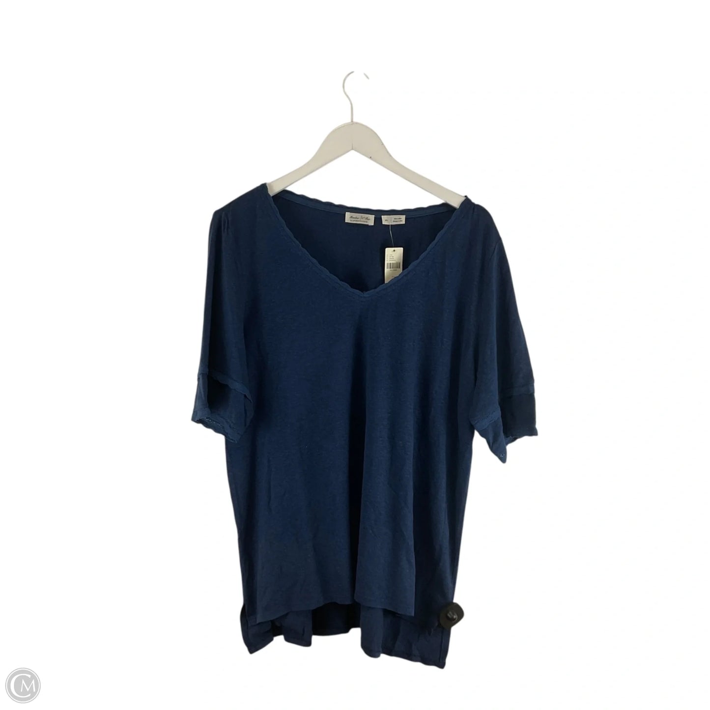 Top Short Sleeve By Meadow Rue In Navy, Size: Xl