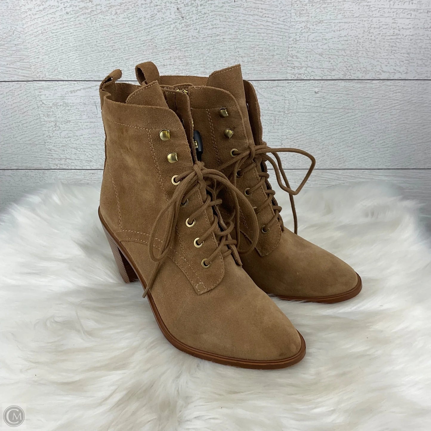Boots Ankle Heels By Bcbgeneration In Tan, Size: 8