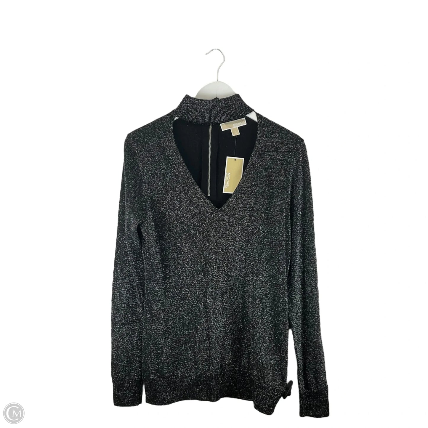 Top Long Sleeve By Michael By Michael Kors In Silver, Size: L
