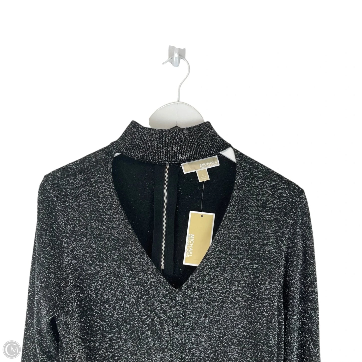 Top Long Sleeve By Michael By Michael Kors In Silver, Size: L