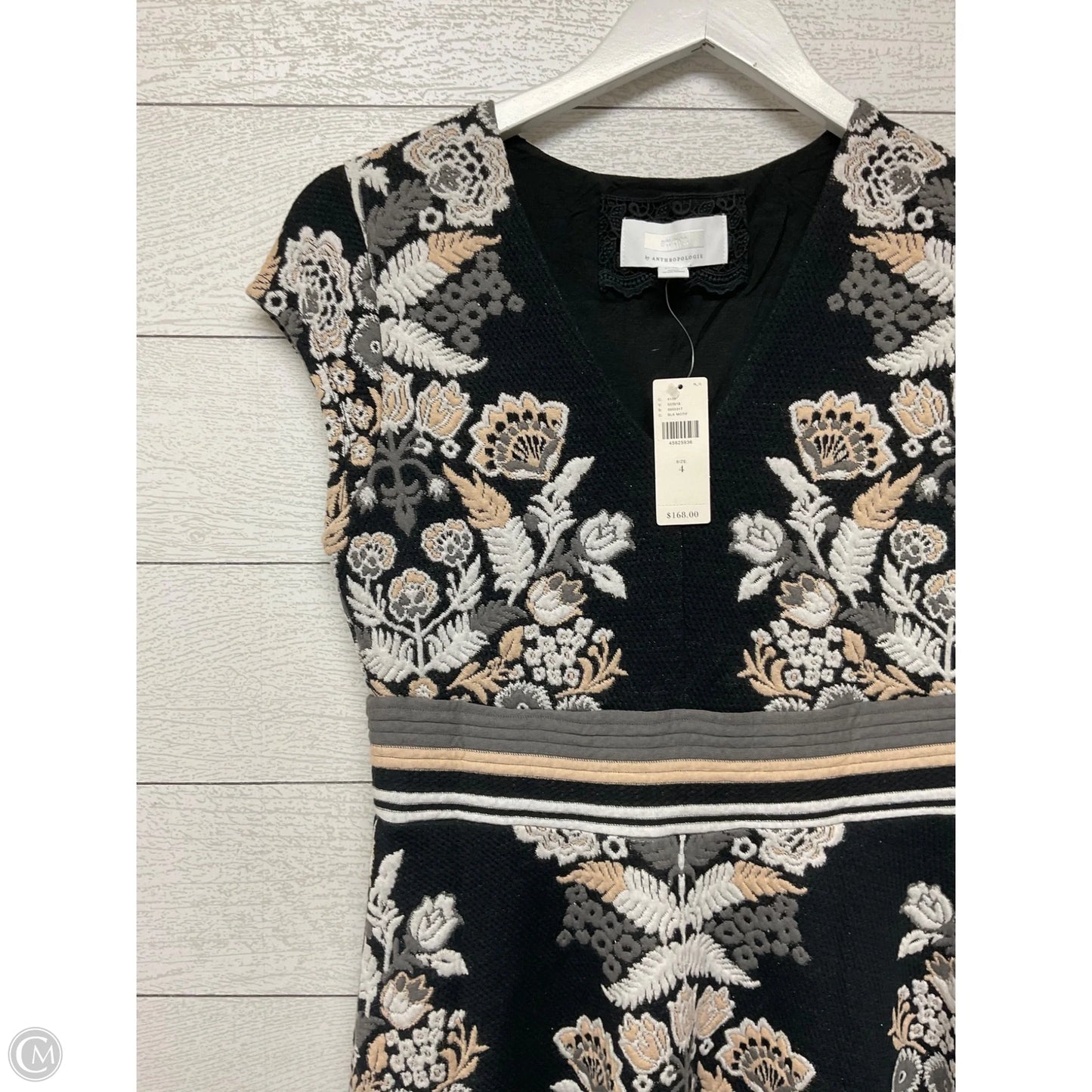 Dress Casual Midi By Anthropologie In Black, Size: 4