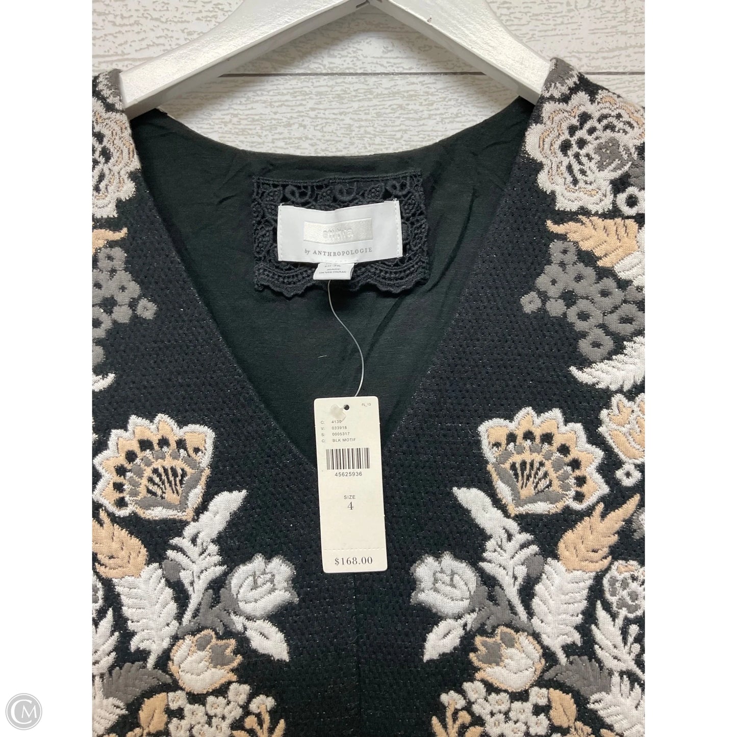 Dress Casual Midi By Anthropologie In Black, Size: 4