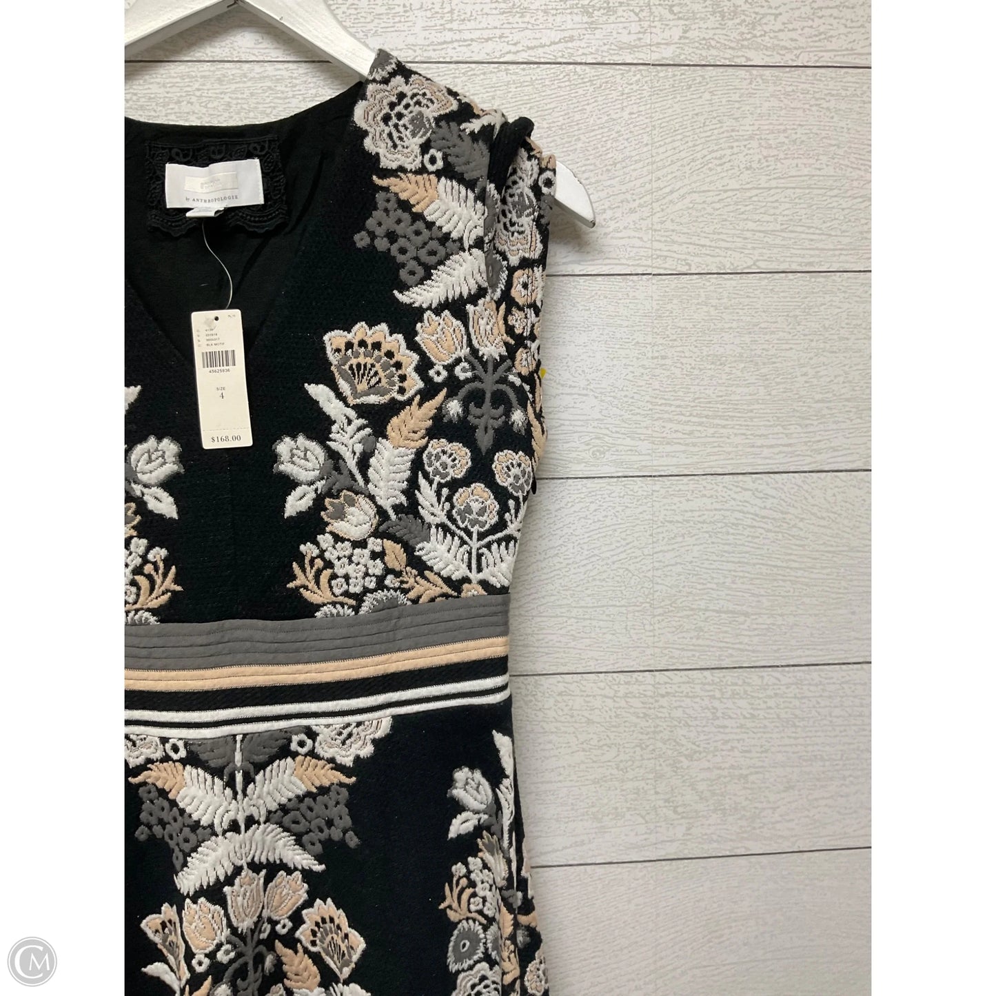 Dress Casual Midi By Anthropologie In Black, Size: 4