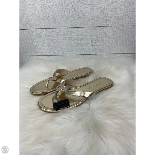 Sandals Flip Flops By Jack Rogers In Gold, Size: 8.5