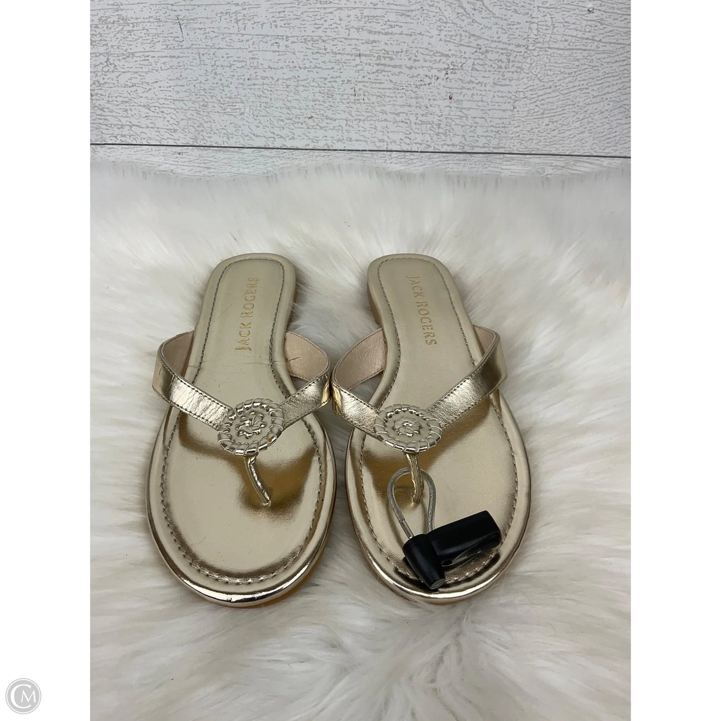 Sandals Flip Flops By Jack Rogers In Gold, Size: 8.5