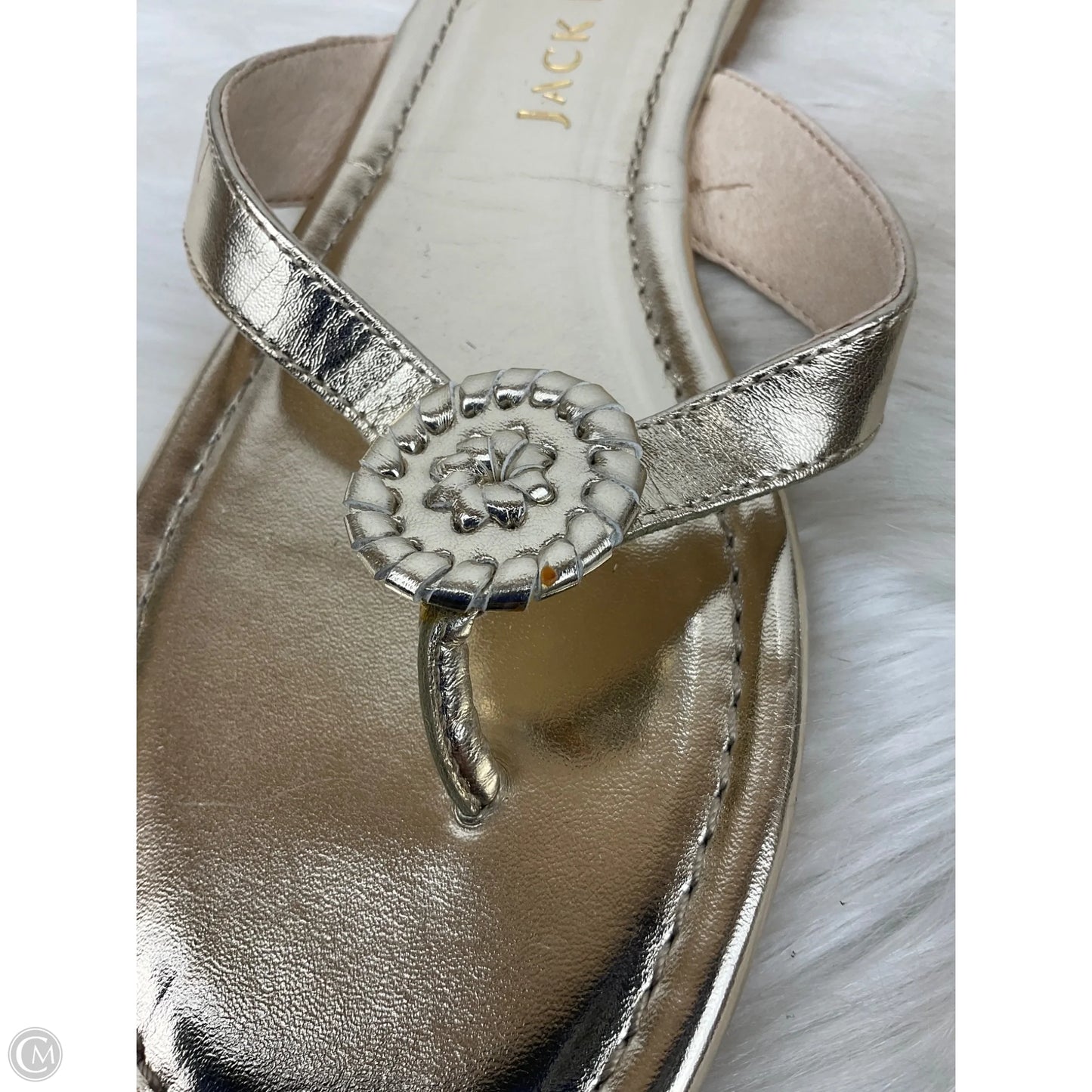 Sandals Flip Flops By Jack Rogers In Gold, Size: 8.5