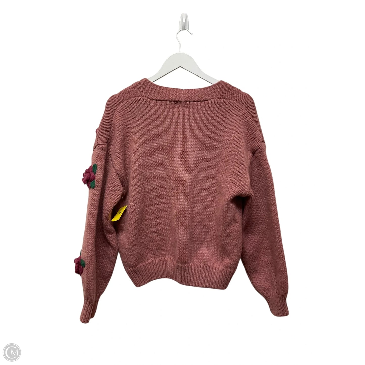 Sweater Cardigan By Clothes Mentor In Pink, Size: S