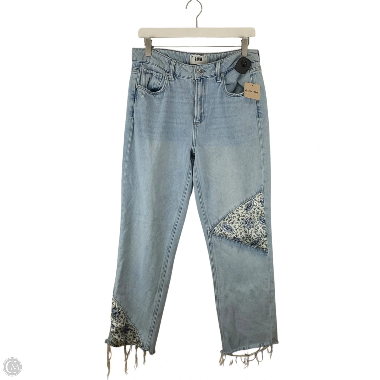 Jeans Straight By Paige In Blue Denim, Size: 6