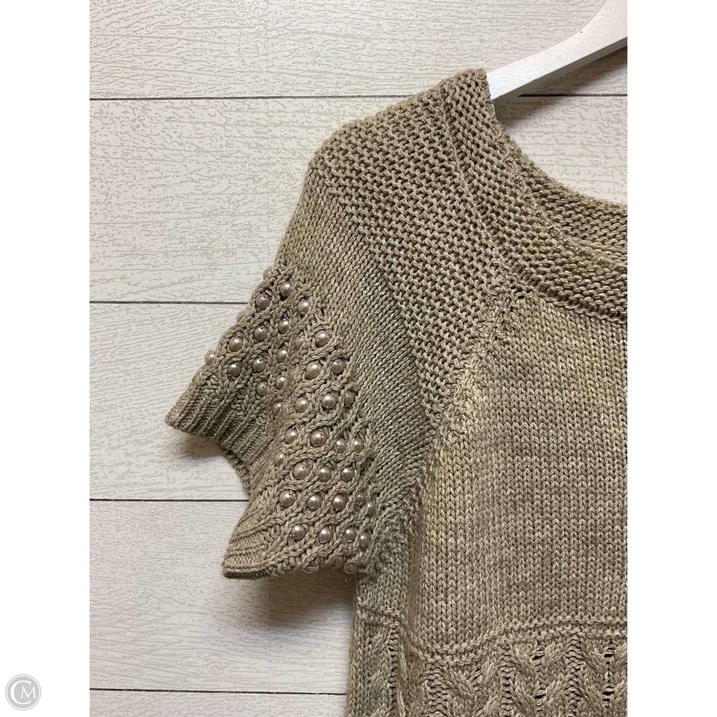 Sweater Short Sleeve By John Paul Richard In Tan, Size: Xl