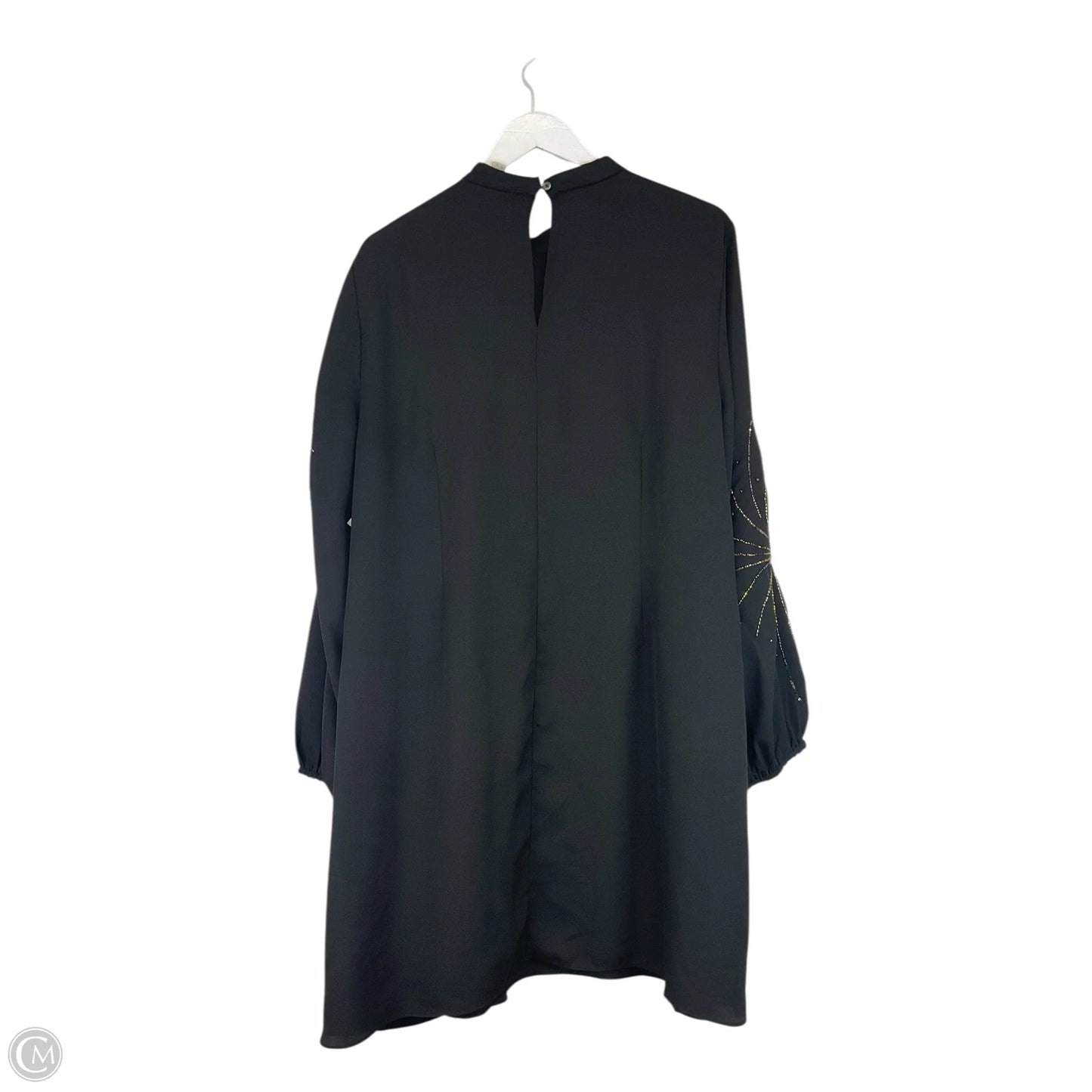 Dress Party Midi By Loft In Black & Gold, Size: 16