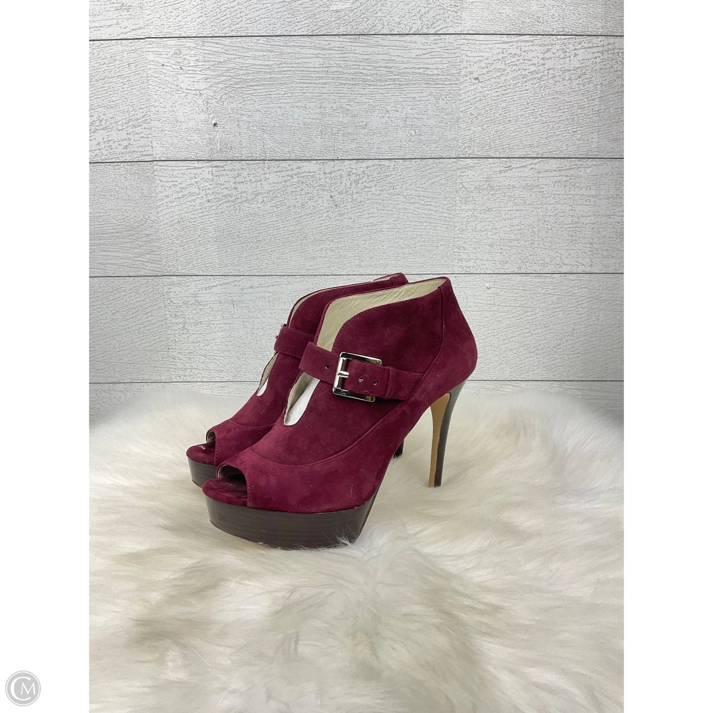 Shoes Designer By Michael Kors In Maroon, Size: 7.5