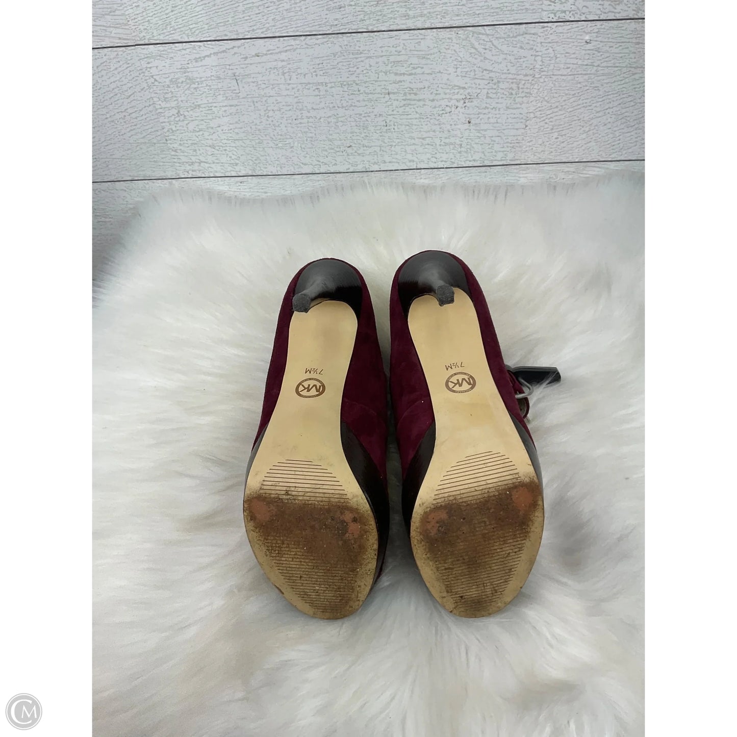 Shoes Designer By Michael Kors In Maroon, Size: 7.5
