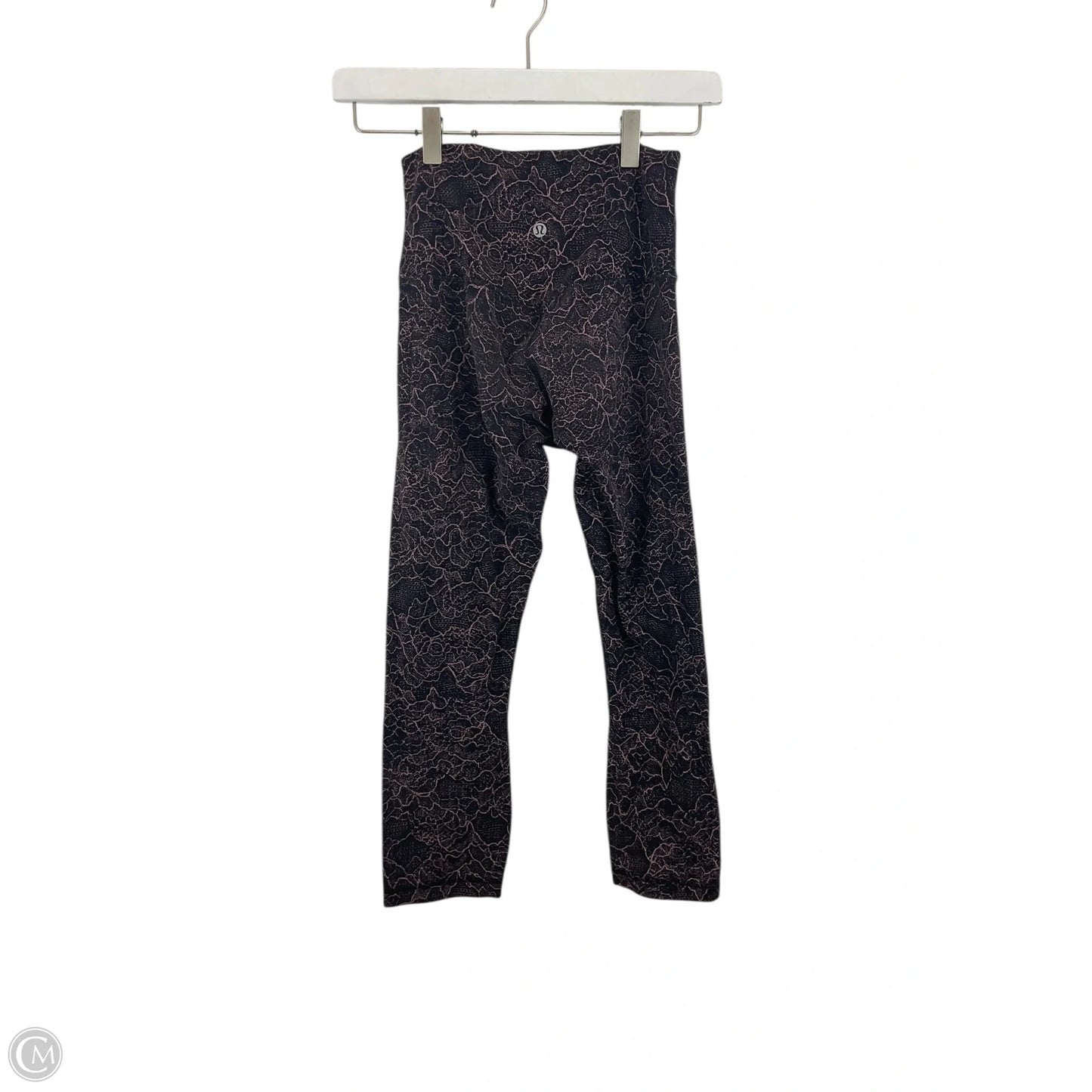 Athletic Leggings By Lululemon In Black & Pink, Size: 4