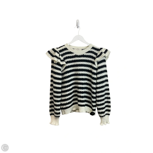 Sweater By Loft In Black & White, Size: L
