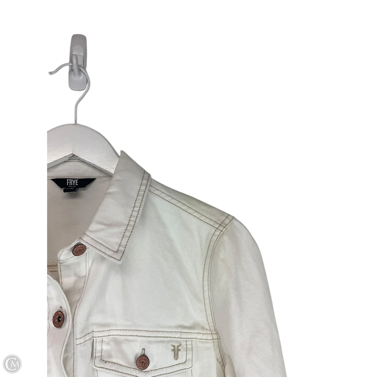 Dress Designer By Frye In White Denim, Size: M