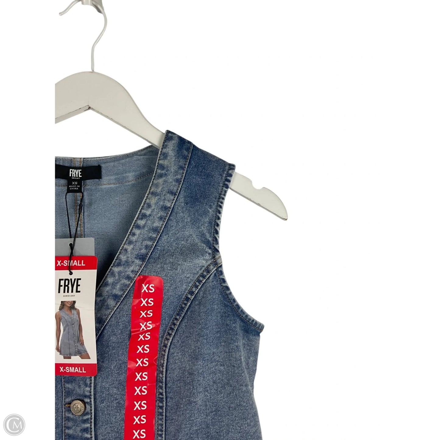 Dress Designer By Frye In Blue Denim, Size: Xs