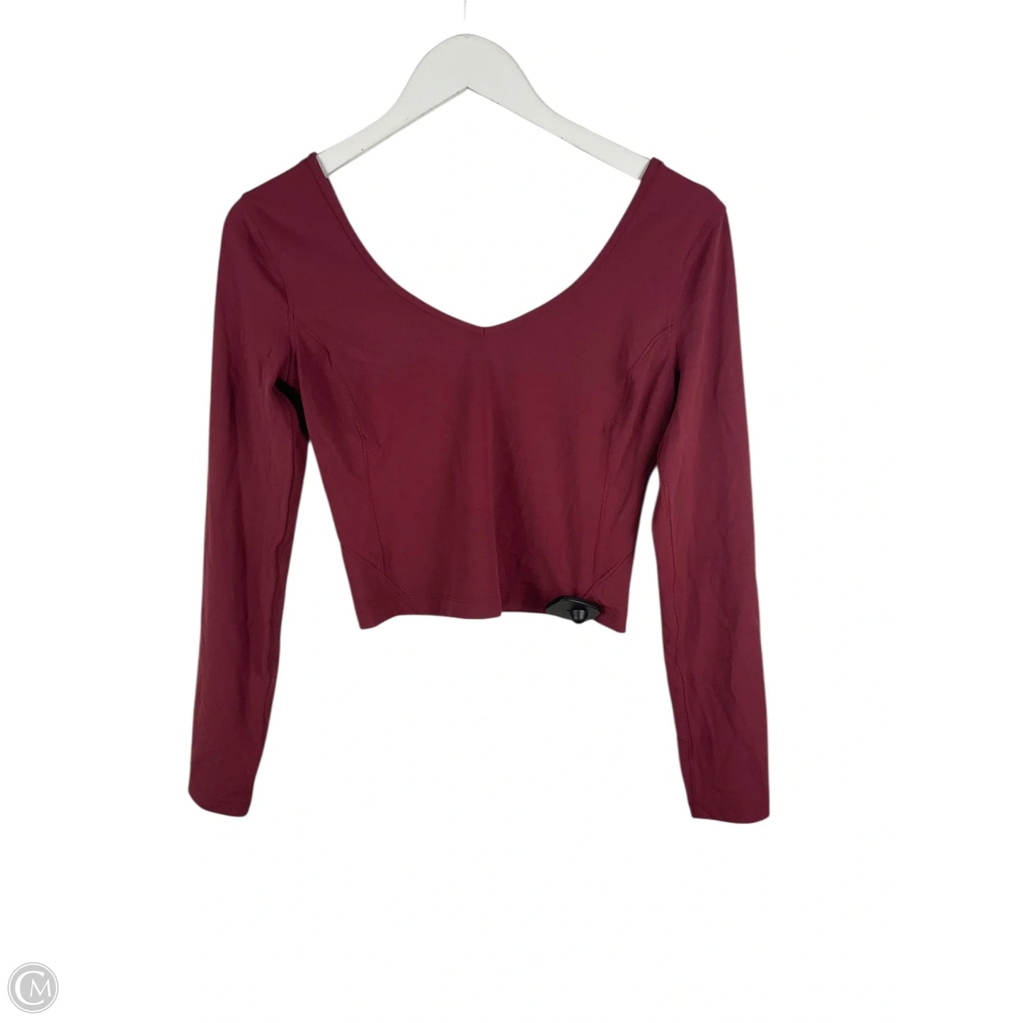 Athletic Top Long Sleeve Collar By Lululemon In Red, Size: 6