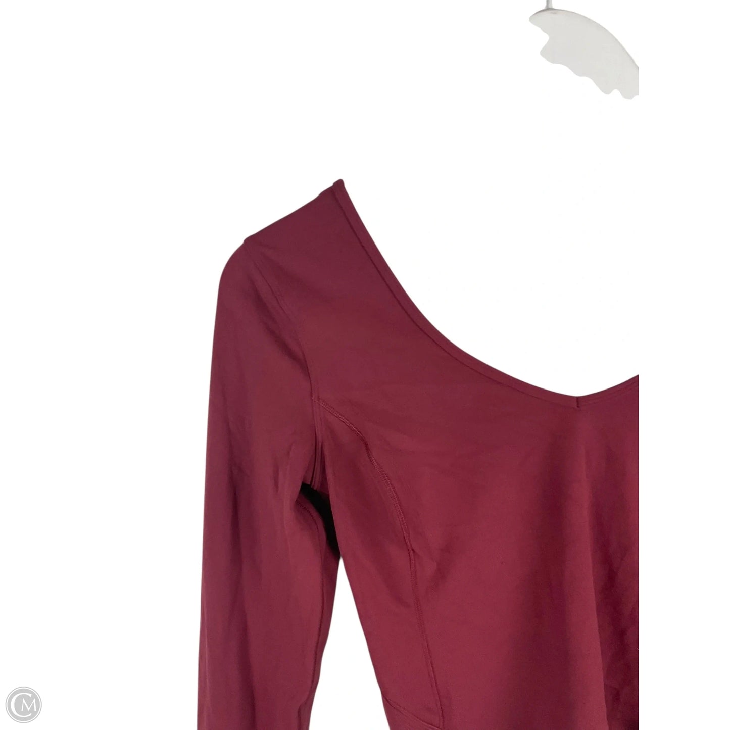 Athletic Top Long Sleeve Collar By Lululemon In Red, Size: 6