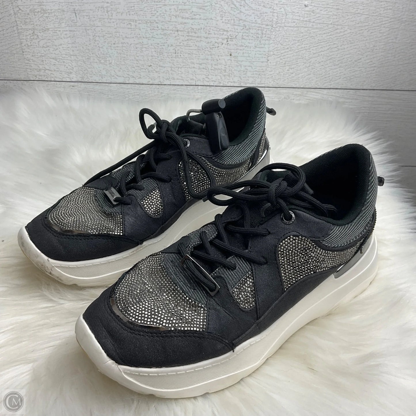 Shoes Athletic By Carvela In Black & Silver, Size: 8.5