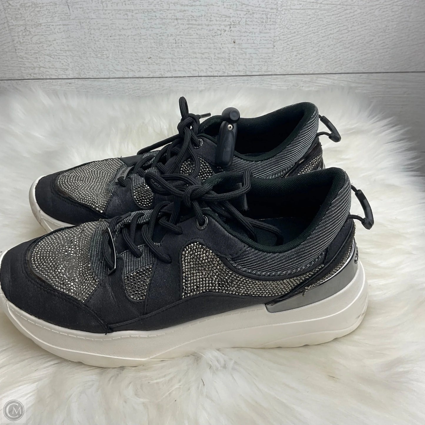 Shoes Athletic By Carvela In Black & Silver, Size: 8.5